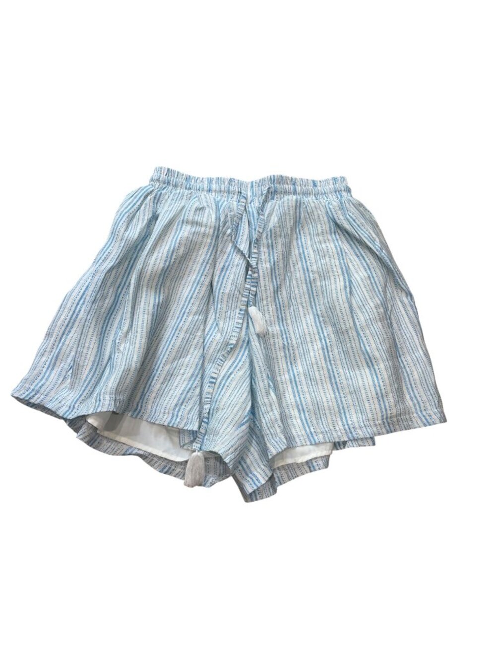 BCBGeneration High Waisted Short Women's Size XS Pull On Striped Rayon Blue